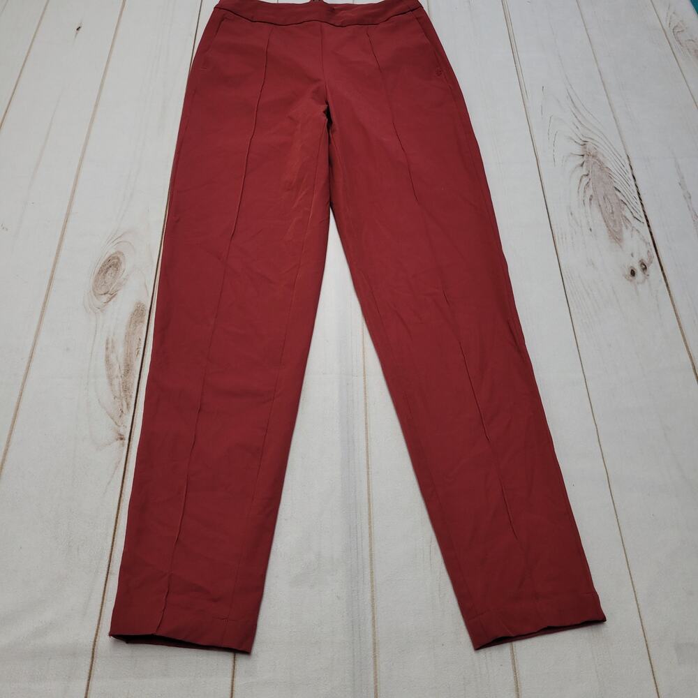 Lululemon Lab Nai trouser high rise tapered seamed red pants 6